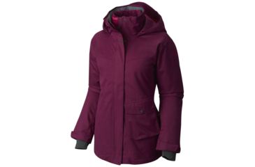 Image of Mountain Hardwear Snowburst Trifecta Jacket - Women's-Dark Raspberry-Small