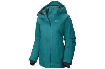 Image of Mountain Hardwear Snowburst Trifecta Jacket - Women's-Mayan Green-X-Small