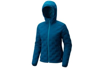 Image of Mountain Hardwear StretchDown DS Hooded Jacket - Women's, Dark River, XL 1732251378-XL