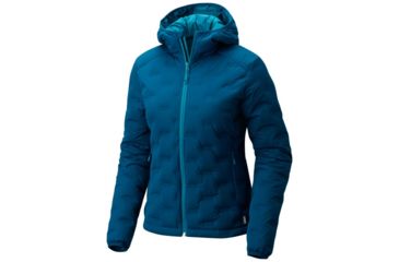 Image of Mountain Hardwear StretchDown DS Hooded Jacket - Women's, Dark River, XL 1732251378-XL