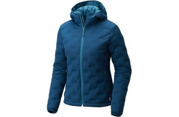 Image of Mountain Hardwear StretchDown DS Hooded Jacket - Women's-Dark River-Medium