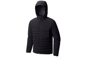 Image of Mountain Hardwear StretchDown HD Hooded Jacket - Men's, Black, S 1732011010-S
