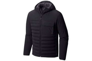 Image of Mountain Hardwear StretchDown HD Hooded Jacket - Men's, Black, S 1732011010-S