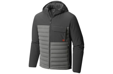 Image of Mountain Hardwear StretchDown HD Hooded Jacket - Men's, Manta Grey, Shark, M 1732011073-M
