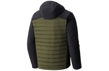 Image of Mountain Hardwear StretchDown HD Hooded Jacket - Men's, Surplus Green, Black, M 1732011347-M