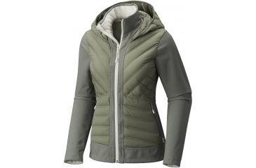 Image of Mountain Hardwear StretchDown HD Hooded Jacket - Women's-Green Fade-Small