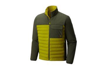 Image of Mountain Hardwear StretchDown HD Jacket - Mens, Python Green, Surplus Green, Large OM0754390-L