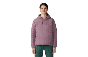 Image of Mountain Hardwear Stretchdown Light Pullover Hoody - Womens, Dark Daze, Small, 2058821534-S