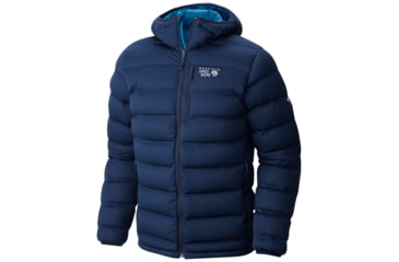 Image of Mountain Hardwear StretchDown Plus Hooded Jacket - Men's-Hardwear Navy-X-Large