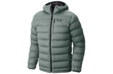 Image of Mountain Hardwear StretchDown Plus Hooded Jacket - Men's-Thunderhead Grey-Small
