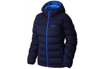 Image of Mountain Hardwear StretchDown Plus Hooded Jacket - Women's-Indigo Blue-Medium