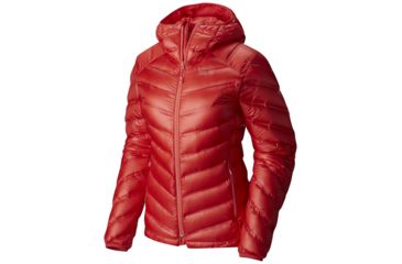 Image of Mountain Hardwear StretchDown RS Hooded Jacket - Women's-Scarlet Red-X-Small