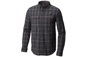 Image of Mountain Hardwear Stretchstone Long Sleeve Flannel Shirt - Mens, Shark, 2XL, 1677161011-XXL