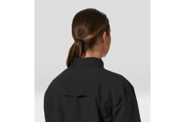 Image of Mountain Hardwear Stryder Long Sleeve Shirt - Womens, Black, Extra Large, 2027911010-XL