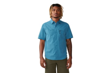 Image of Mountain Hardwear Stryder Short Sleeve Shirt - Mens, Caspian, Medium, 2070501442-M