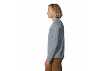 Image of Mountain Hardwear Sunblocker Long Sleeve Top - Men's, Foil Grey Heather, XL, 2027871-056-XL