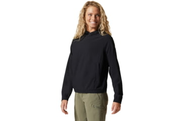 Image of Mountain Hardwear Sunshadow Long Sleeve Hoody - Womens, Black, Small, 1924091010-S