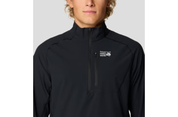 Image of Mountain Hardwear Sunshield 1/2 Zip Top - Men's, Black, XL, 2110211-010-XL