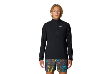 Image of Mountain Hardwear Sunshield 1/2 Zip Top - Men's, Black, XL, 2110211-010-XL