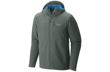 Image of Mountain Hardwear Super Conductor Hooded Jacket - Men's-Thunderhead Grey-X-Large
