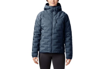 Image of Mountain Hardwear Super DS Stretchdown Hooded Jacket - Womens, Light Zinc, Extra Large, OL7673441-XL