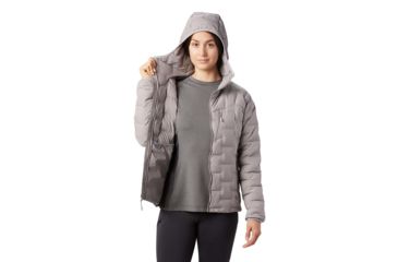 Image of Mountain Hardwear Super/DS Stretchdown Hooded Jacket - Womens, Mystic Purple, Large, Regular Inseam, OL7673514-L