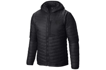 Image of Mountain Hardwear Thermostatic Hooded Jacket - Mens-Black/Shark-Large