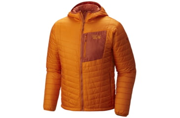 Image of Mountain Hardwear Thermostatic Hooded Jacket - Men's-Orange Copper-Medium