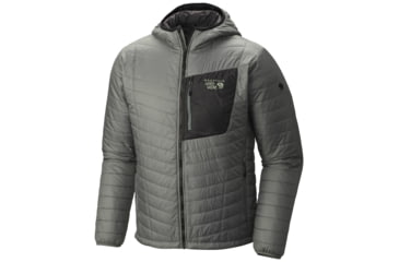 Image of Mountain Hardwear Thermostatic Hooded Jacket - Men's-Thunderhead Grey-Medium