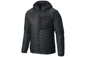 Image of Mountain Hardwear Thermostatic Hooded Jacket - Mens-Shark/Black-X-Large