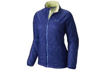 Image of Mountain Hardwear Thermostatic Jacket - Womens-Dynasty/Neon Light-Large