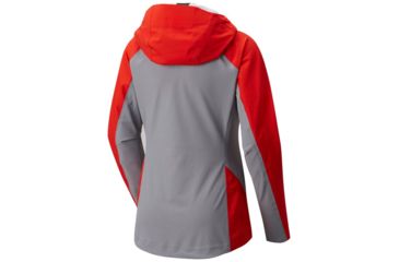 Image of Mountain Hardwear Touren Hooded Jacket - Women's, Fiery Red, Manta Grey, M 1765361636-M