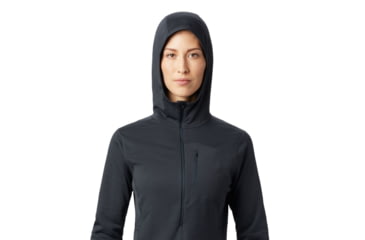 Image of Mountain Hardwear Type 2 Fun 3/4 Zip Hoody - Womens, Dark Storm, Small, 1893771004-Dark Storm-S