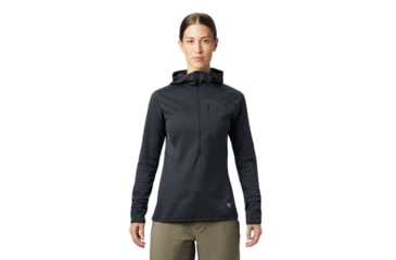 Image of Mountain Hardwear Type 2 Fun 3/4 Zip Hoody - Womens, Dark Storm, Small, 1893771004-Dark Storm-S