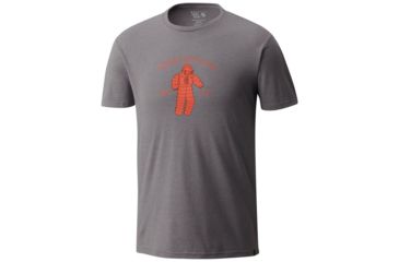 Image of Mountain Hardwear Wearable Sleeping Bag Short Sleeve T-Shirt - Men's, Heather Manta Grey, S 1764361074-S