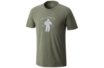 Image of Mountain Hardwear Wearable Sleeping Bag Short Sleeve T-Shirt - Men's, Heather Green Fade, S 1764361394-S