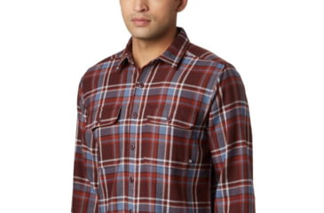 Image of Mountain Hardwear Woolchester Long Sleeve Shirt - Mens, Dark Umber, Medium, 1851191259-M