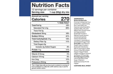 Image of Mountain House Biscuits &amp; Gravy, 12 Servings, 30453