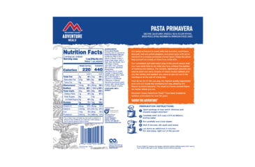 Image of Mountain House Pasta Primavera, 2 Servings, 55193
