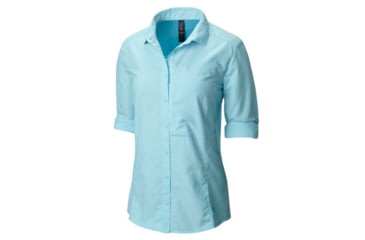 Image of Mountain Hardwear Canyon Long Sleeve Shirt - Womens-Coastal Blue-Small mth0590-Coastal Blue-Small