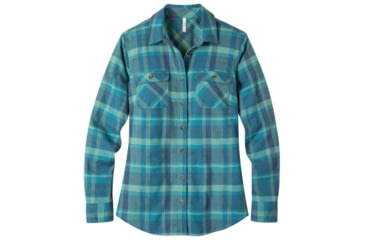 Image of Mountain Khakis Peaks Flannel Shirt - Womens, Viridian, Small, 7358066000