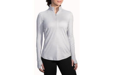 Image of Moving Comfort Dash 1/2 Zip - Women's-Heather Sterling-Medium