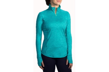 Image of Moving Comfort Dash 1/2 Zip - Women's-Heather Tile-Medium