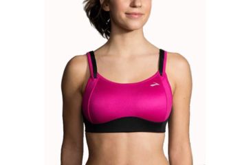 Image of Moving Comfort Fiona Bra - Women's-Petal/Black-C-32