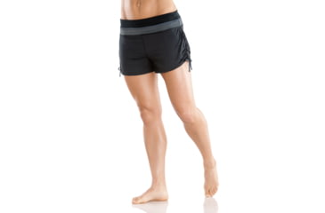 Image of Moving Comfort Flow Mesh Short - Women's-Black/Ebony-Large