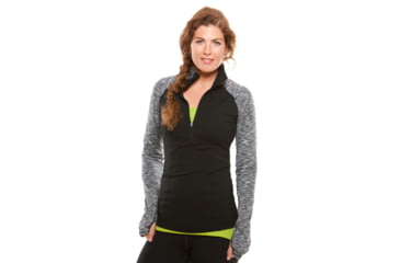 Image of Moving Comfort Foxie 1/2 Zip - Women's-Black-X-Small