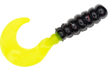 Image of Mr. Crappie Grub, Tuxedo Black-Chart, 2in, MRCG2-183