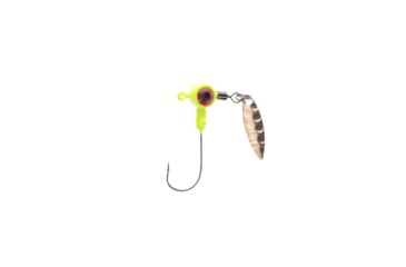 Image of Mr. Crappie by Strike King Sausage Head Spins, Crappie Jig Fishing Lure, Chartreuse, 1/8oz, 6-Pack, MRCSHSIH18-1, MRCSHSIH18-1