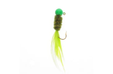Image of Mr. Crappie by Strike King Slab Daddy Live Hair, Hair Jig Fishing Lure, Olive Oyl, 1/16oz, 2-Pack, MRCSBLHJ116-326, MRCSBLHJ116-326