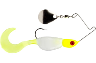 Image of Mr. Crappie by Strike King Spin Baby Fishing Lure, Spinnerbait, Refrigerator White, 1/8oz, MRCSB18-186, MRCSB18-186